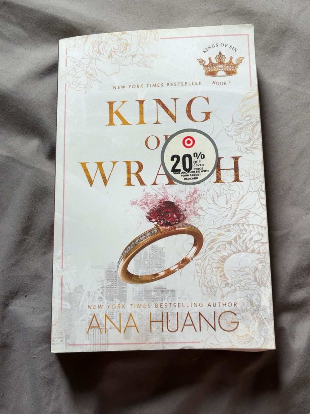 King of Wrath by Ana Huang — White & Gold Paperback